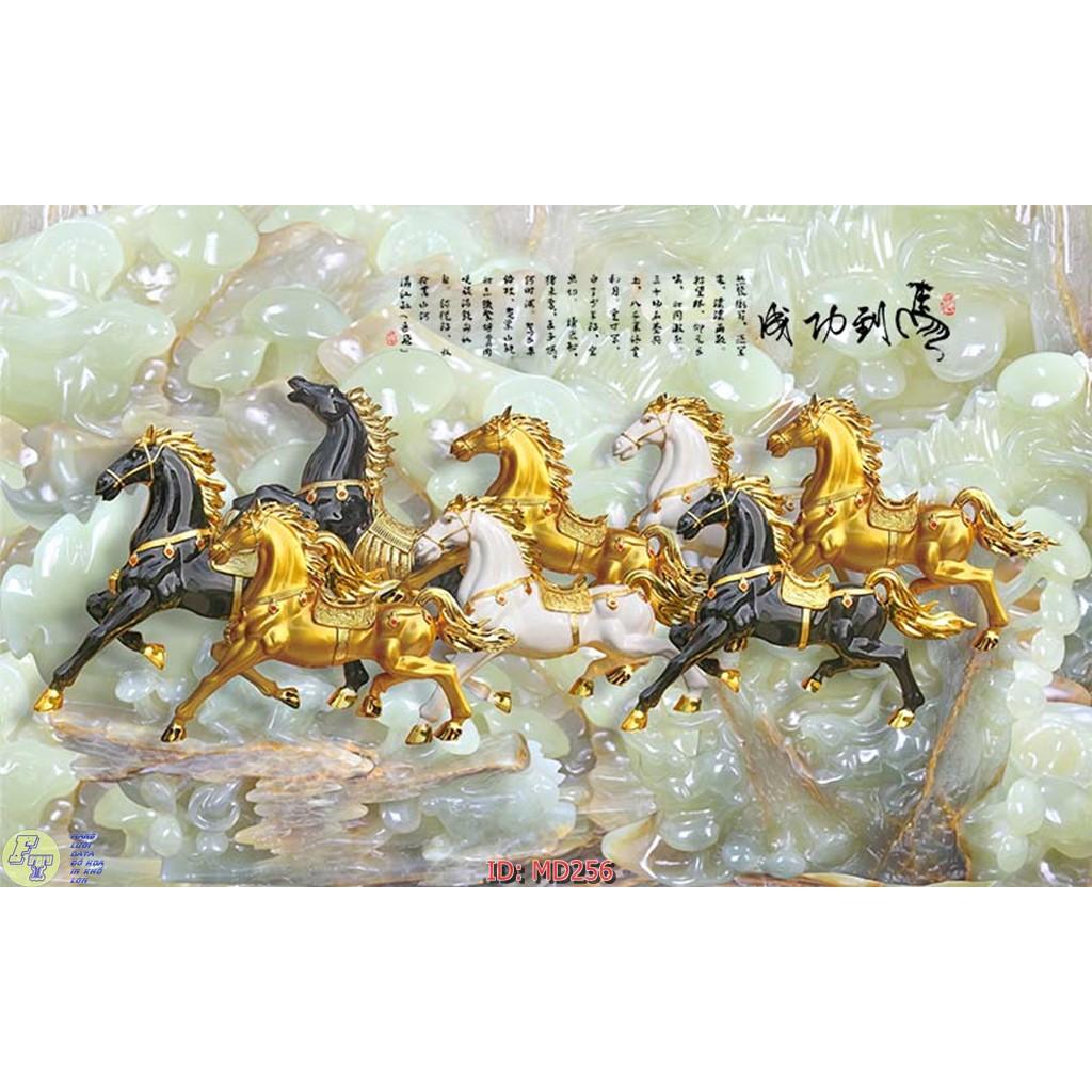 Tranh dán tường Tranh Mã đáo thành công sáng tạo, Tranh dán tường 3d hiện đại