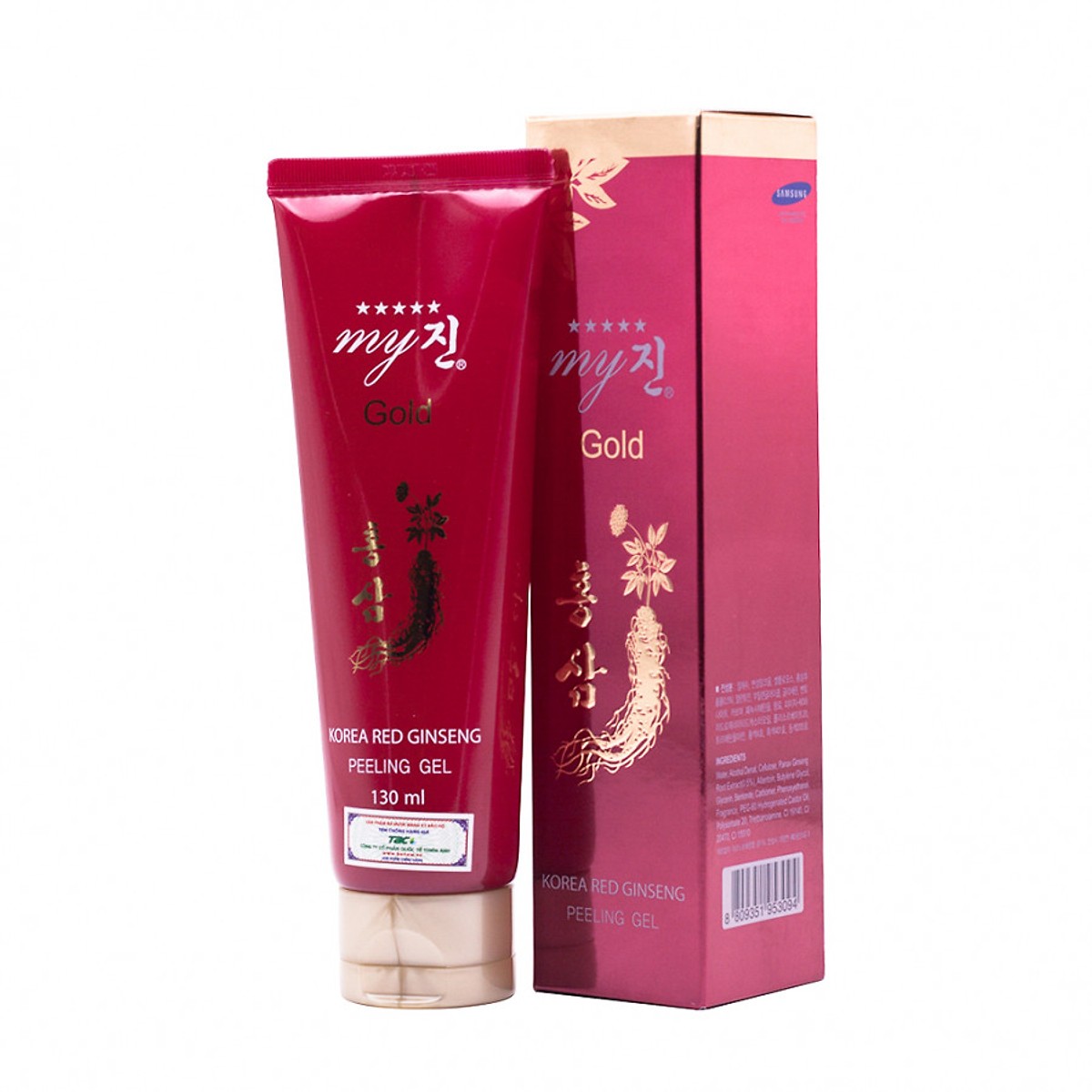 Gel tẩy tế bào chết sáng da hồng sâm Hàn Quốc My Gold Korea Red Ginseng Peeling Gel (130ml) – Hàng Chính Hãng