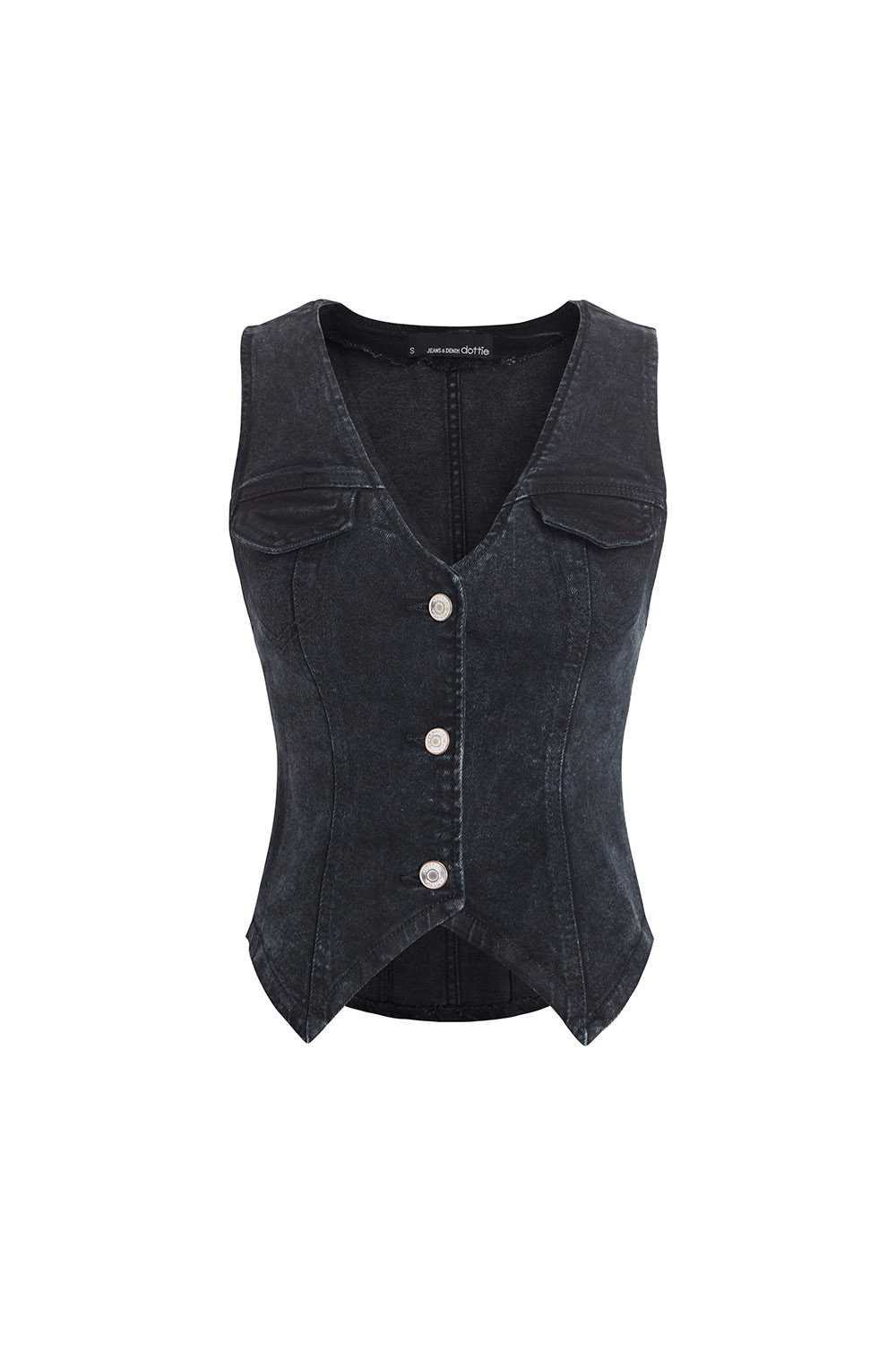 DOTTIE - Áo gile denim có túi - T0745