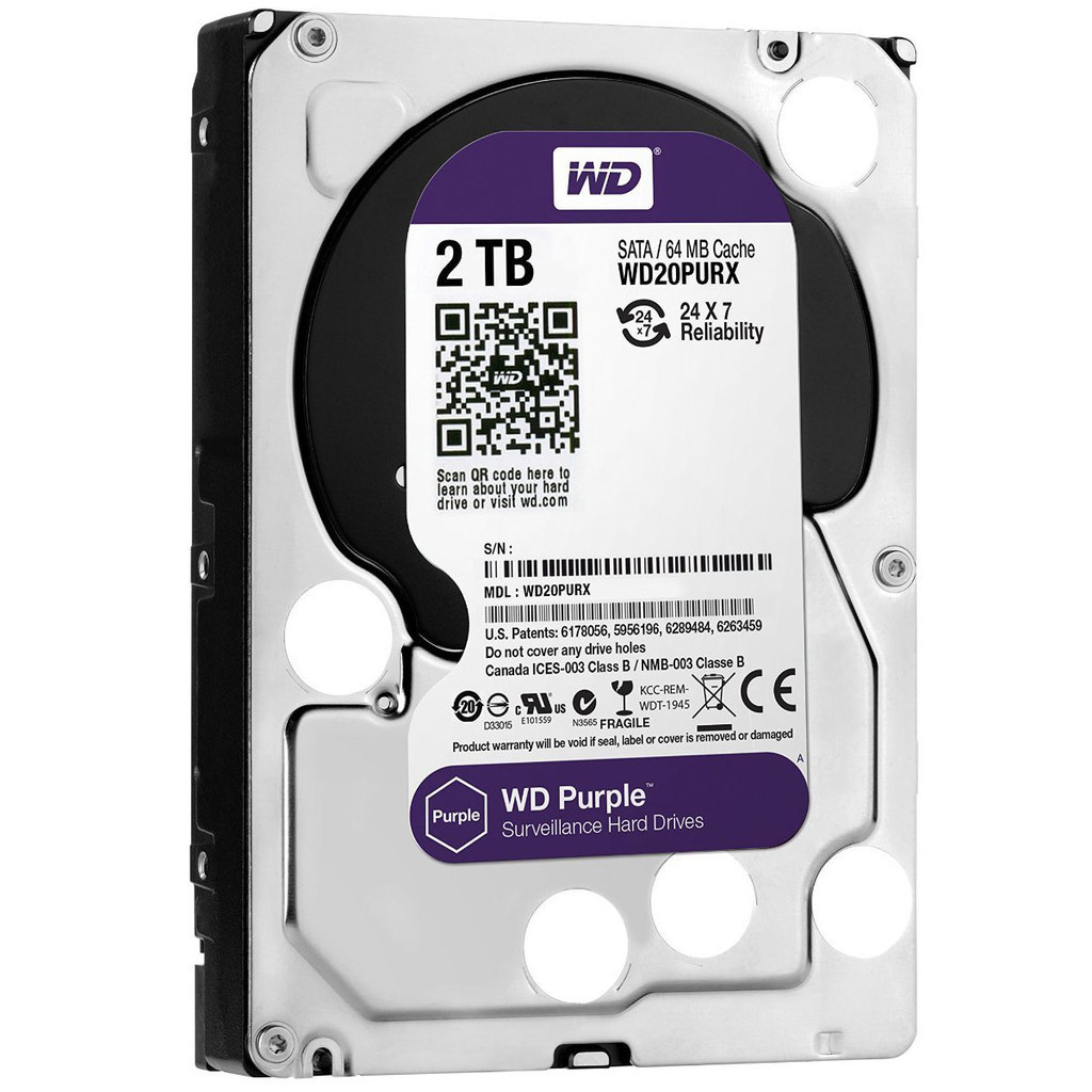 Ổ CỨNG WESTERN DIGITAL PURPLE 1TB 64MB CACHE, 3.5 INCH SATA III - GHI HÌNH LIÊN TỤC, TỐC ĐỘ ỔN ĐỊNH - HÀNG CHÍNH HÃNG