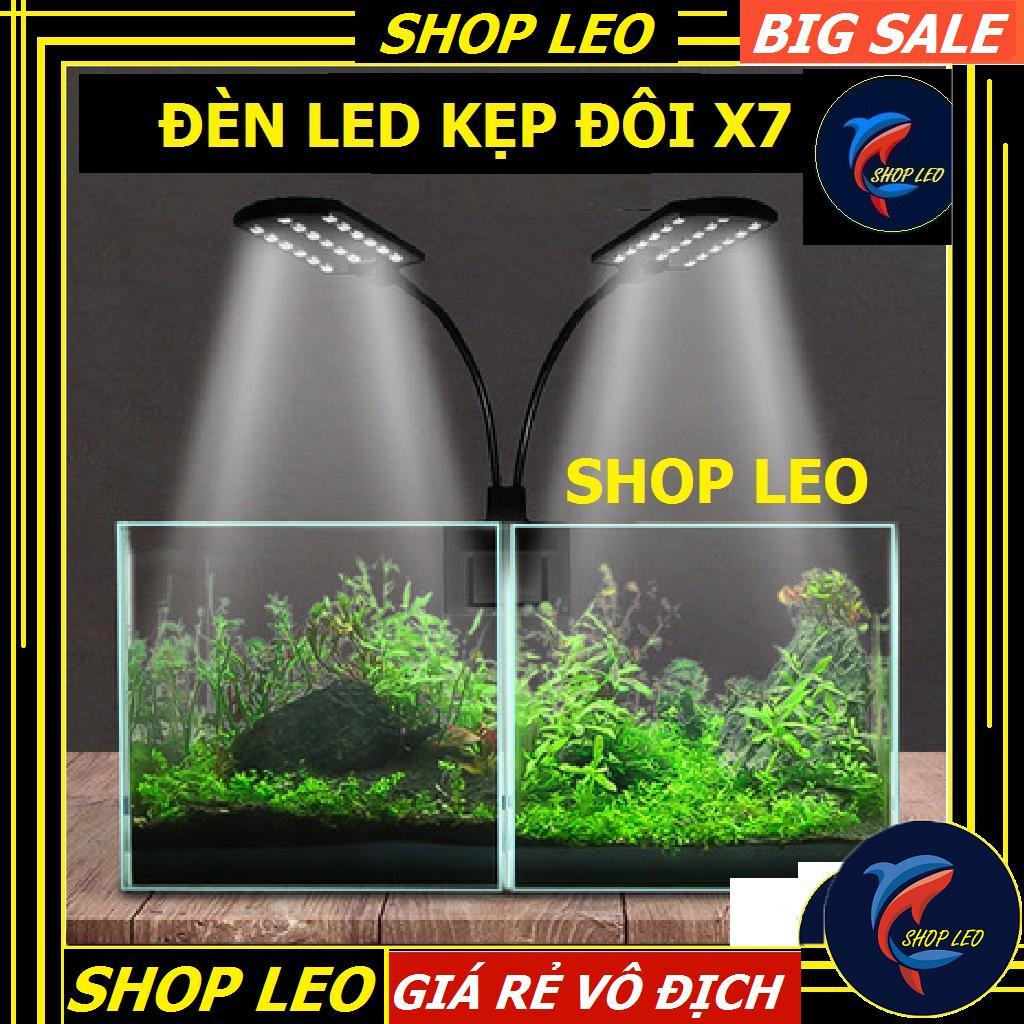 Đèn led kẹp bể cá X7 - Đèn cho hồ thủy sinh - hồ bán cạn - phụ kiện thủy sinh - shopleo