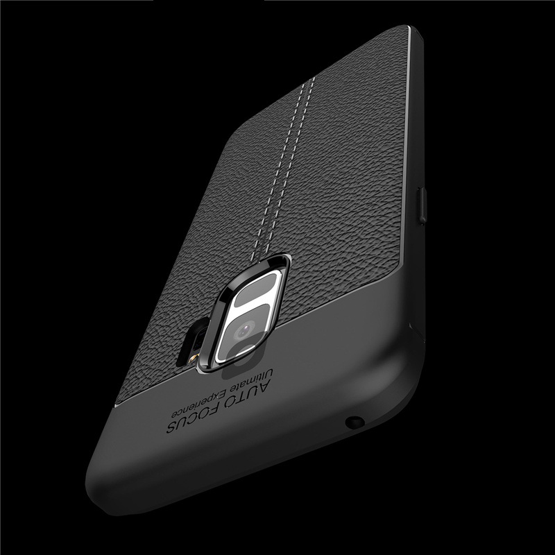 Ốp lưng silicon dẻo giả da Auto Focus cao cấp dành cho Samsung S9 - Hàng chính hãng