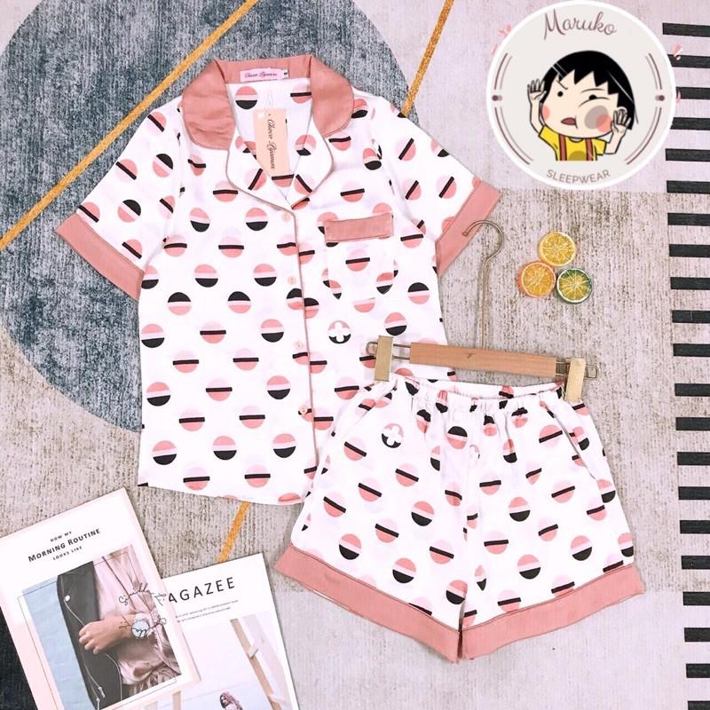 Bộ ngủ Choco Pijama lụa tơ mềm - Set quần đùi