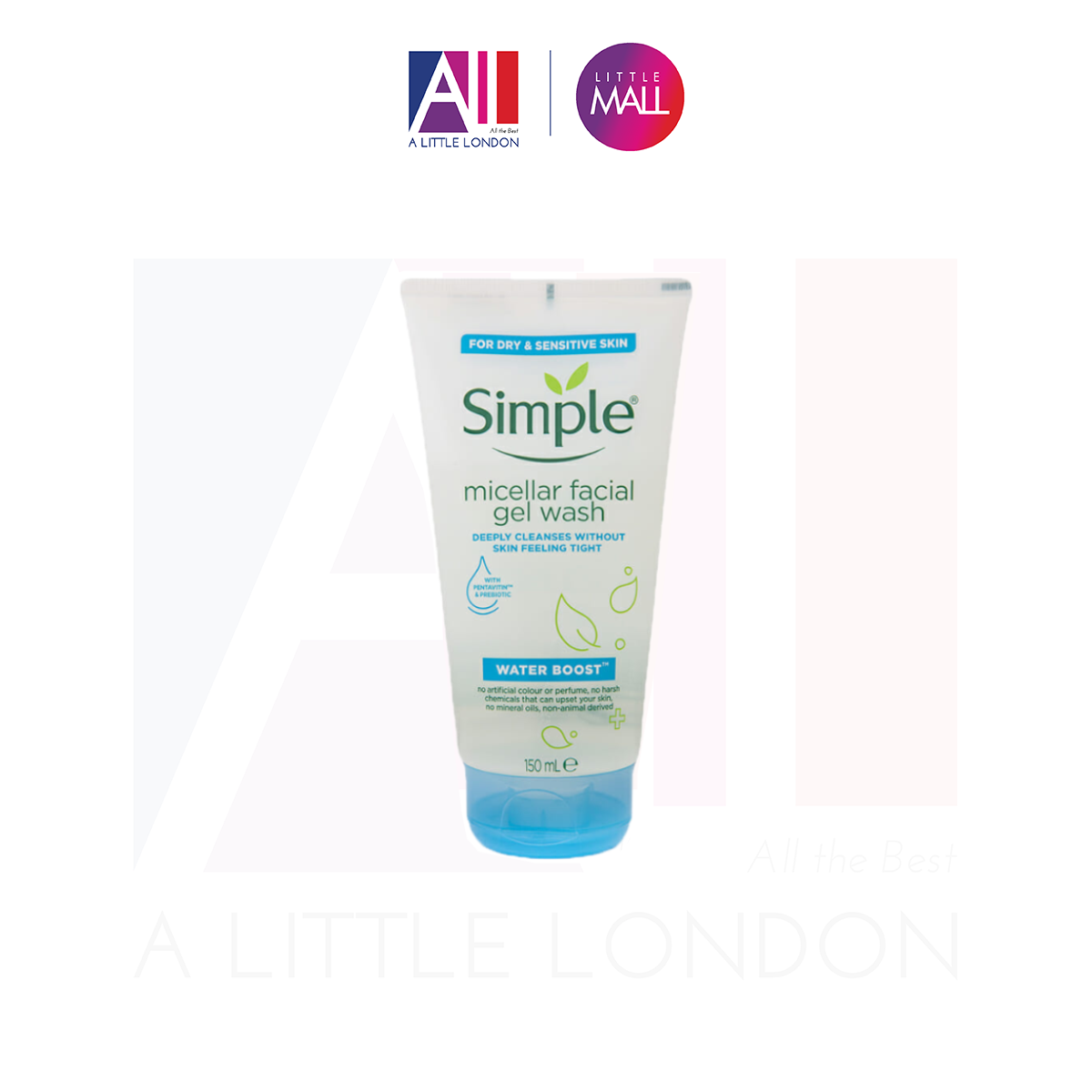 Sữa rửa mặt Simple Water Boost Micellar Facial Gel Wash 150ml