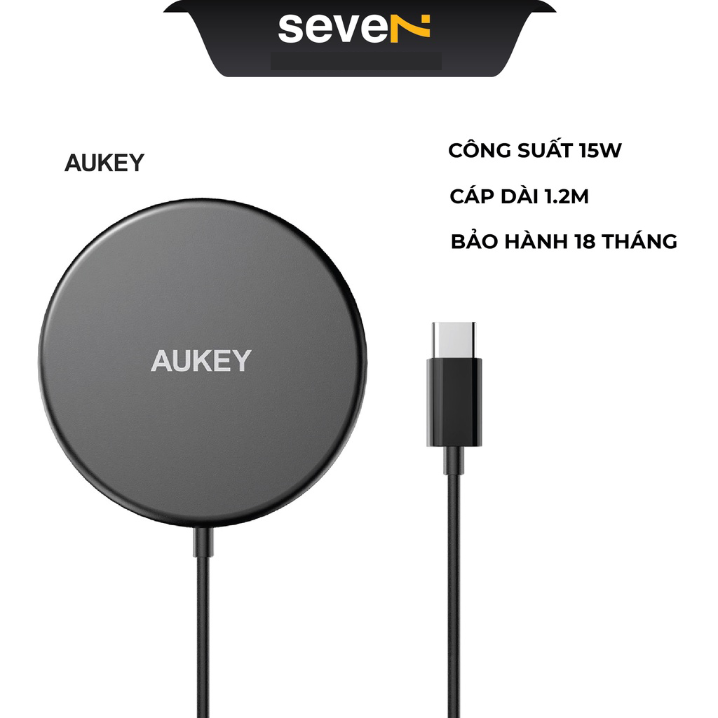 Đế Sạc Không Dây Aukey 15W LC - Hàng Chính Hãng