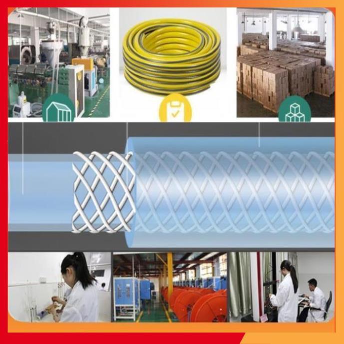 Bộ dây vòi xịt nước rửa xe, tưới cây . tăng áp 3 lần, loại 20m 206319 cút sập,nối nhựa đen+ tặng mở chai