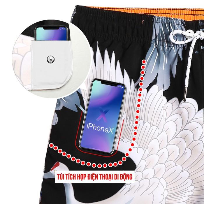 Quần Short Nam GMA1681 - Thời Trang Đi Biển Phong Cách Độc Đáo, Chất Liệu Cotton Thoáng Mát