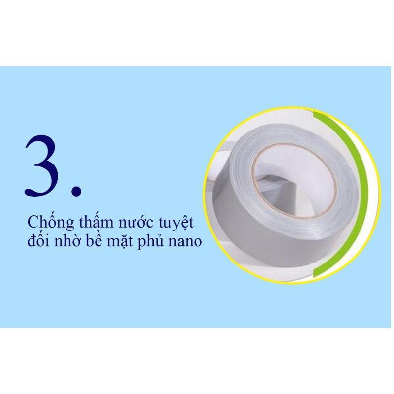 Băng Keo Chống Thấm siêu dính đa năng Size lớn 10cm, Khổ rộng 10cm dài 5m, cho tường,trần nhà, mái tôn 88239