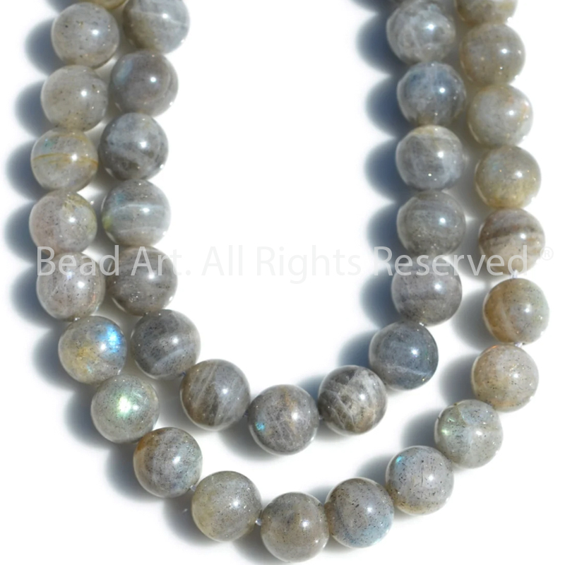 [1 Hạt] 11MM Hạt Đá Labradorite Ánh Cầu Vồng Tự Nhiên Loại A, Hắc Nguyệt Quang, Phối Vòng Tay Phong Thuỷ, Chuỗi Hạt, Mọi Cung Mệnh - Bead Art