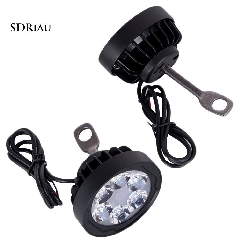2 Đèn Pha Siêu Sáng 6 Bóng Led Cho Xe Máy