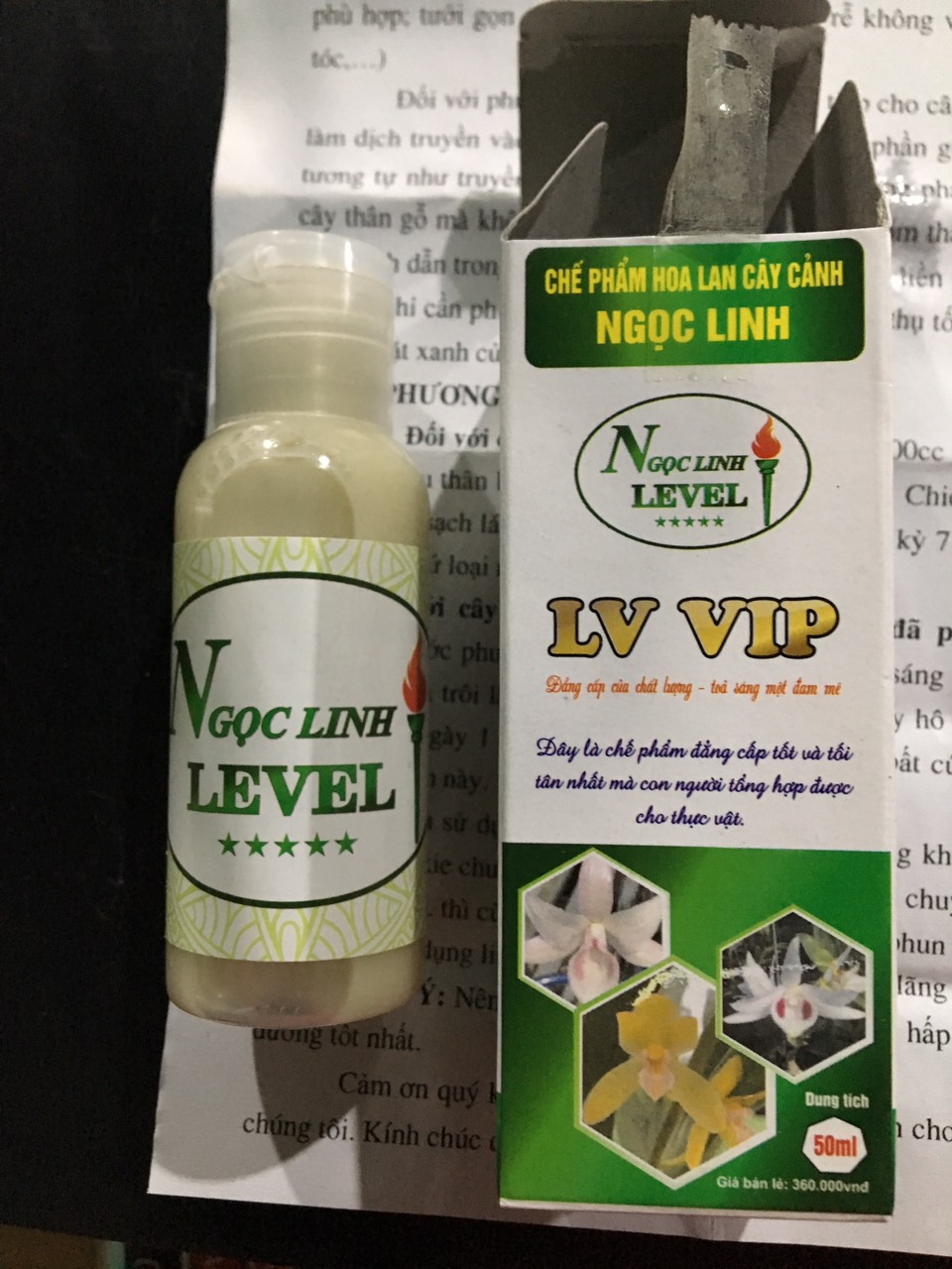 Các Chế phẩm Ngọc Linh chăm sóc hoa lan