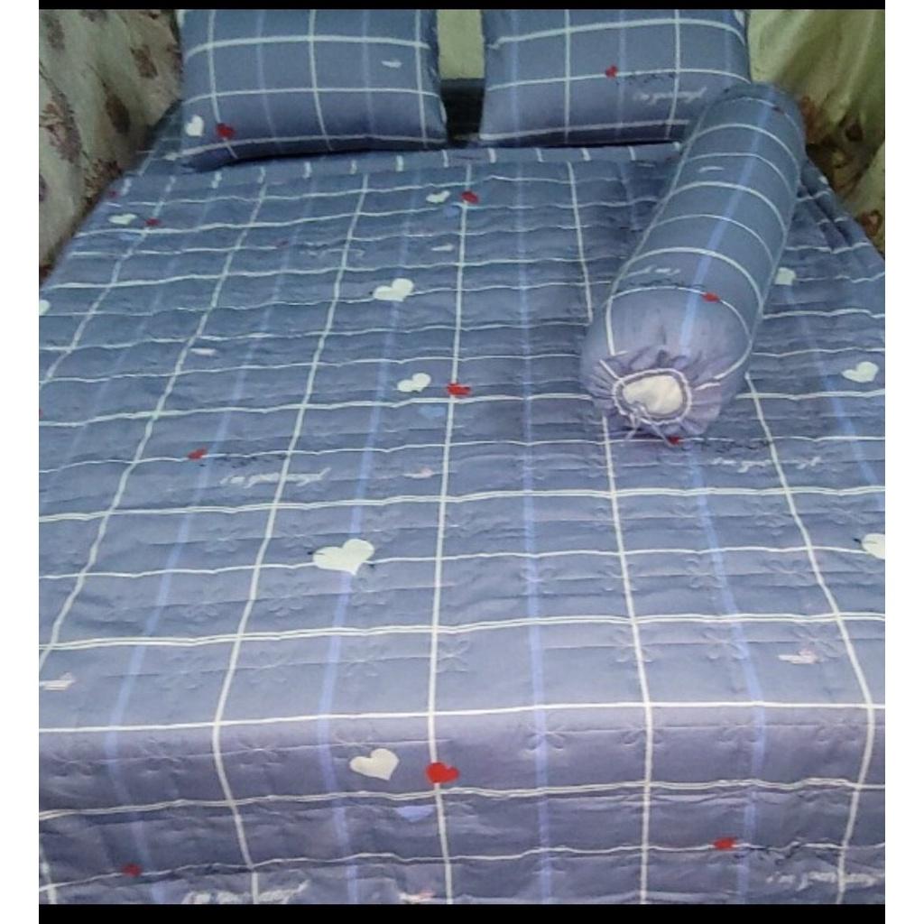 Bộ Drap Cotton Thắng Lợi Kèm Mền Chần Gòn -5 món hoặc mền lẻ