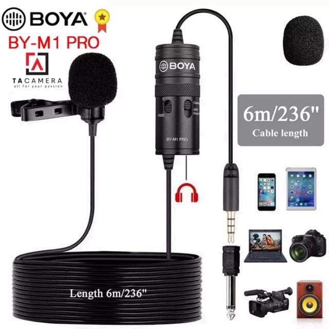 Microphone Thu Âm Cài Áo BOYA BY-M1 PRO Giảm Ổn - Hàng Chính Hãng