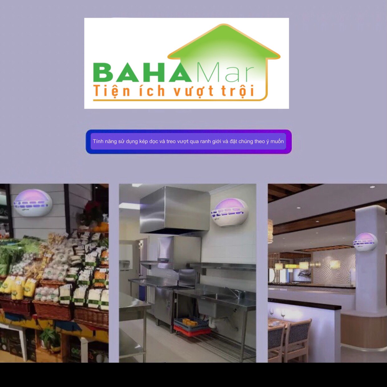 ĐÈN DIỆT MUỖI, RUỒI, CÔN TRÙNG CÓ THỂ TREO TƯỜNG PHÙ HỢP MỌI ĐỊA HÌNH "BAHAMAR" Hiệu quả cao với ánh sáng thu hút