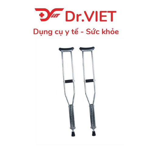 Nạng inox cán đen DCG-02 (Cặp)