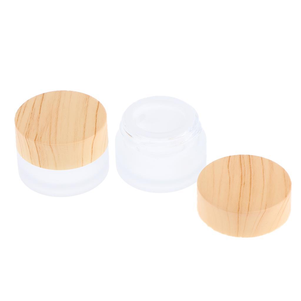 10x 5g Glass Cosmetic Box Bottle Cream Glass Jar Pot Lotion Container Empty