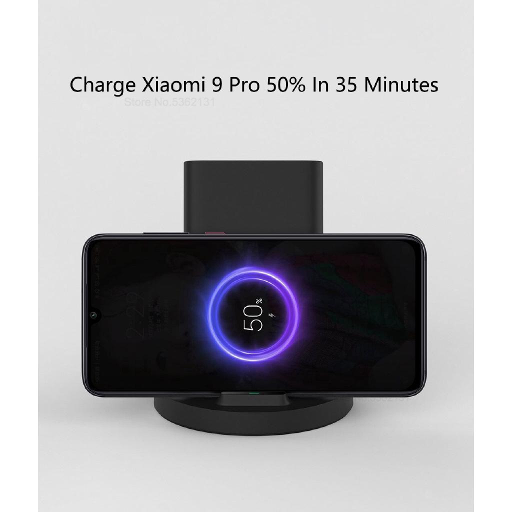 Sạc không dây dọc Xiaomi 20W Max Điện thoại nhanh sạc với Đế điện thoại thông minh Xiaomi Mi 9 Samsung