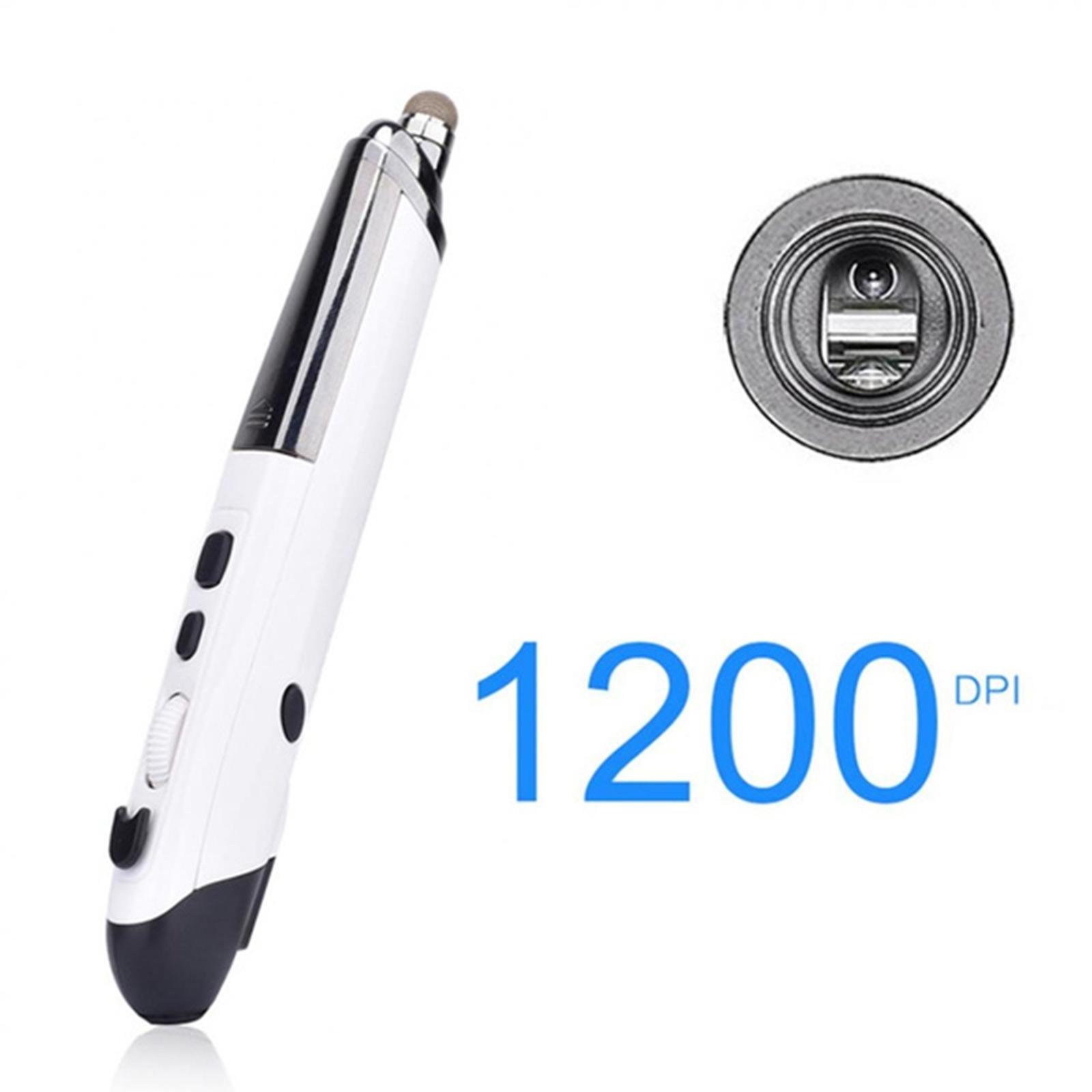2pcs 2.4G Wireless Optical USB Touch-Pen Mouse 1600DPI Pocket Mouse Pen