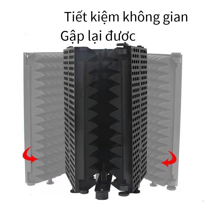 Phong cách mới nhất đang bán chạy micrô kính chắn gió ba cửa bằng nhựa cách âm màn hình hát ghi âm giảm tiếng ồn nắp chống văng hấp thụ âm thanh