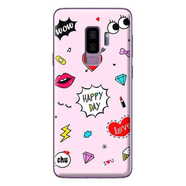 Ốp Lưng Dành Cho Samsung Galaxy S9 Plus Họa Tiết Happy Day