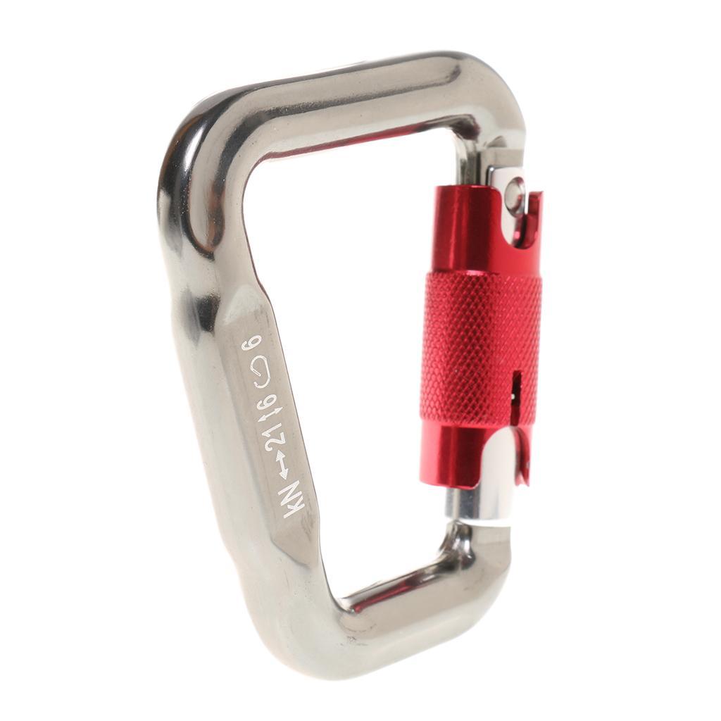 2 Pieces 21KN / 2100kg Heavy Duty Auto Locking Carabiner Paraglider Paragliding Climbing Equipment
