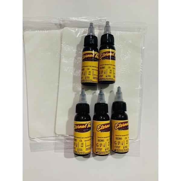 Sét 5 mực tập xăm + 2 da dả