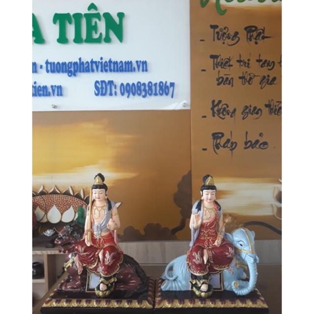 Tượng Văn thù phổ hiền 30cm