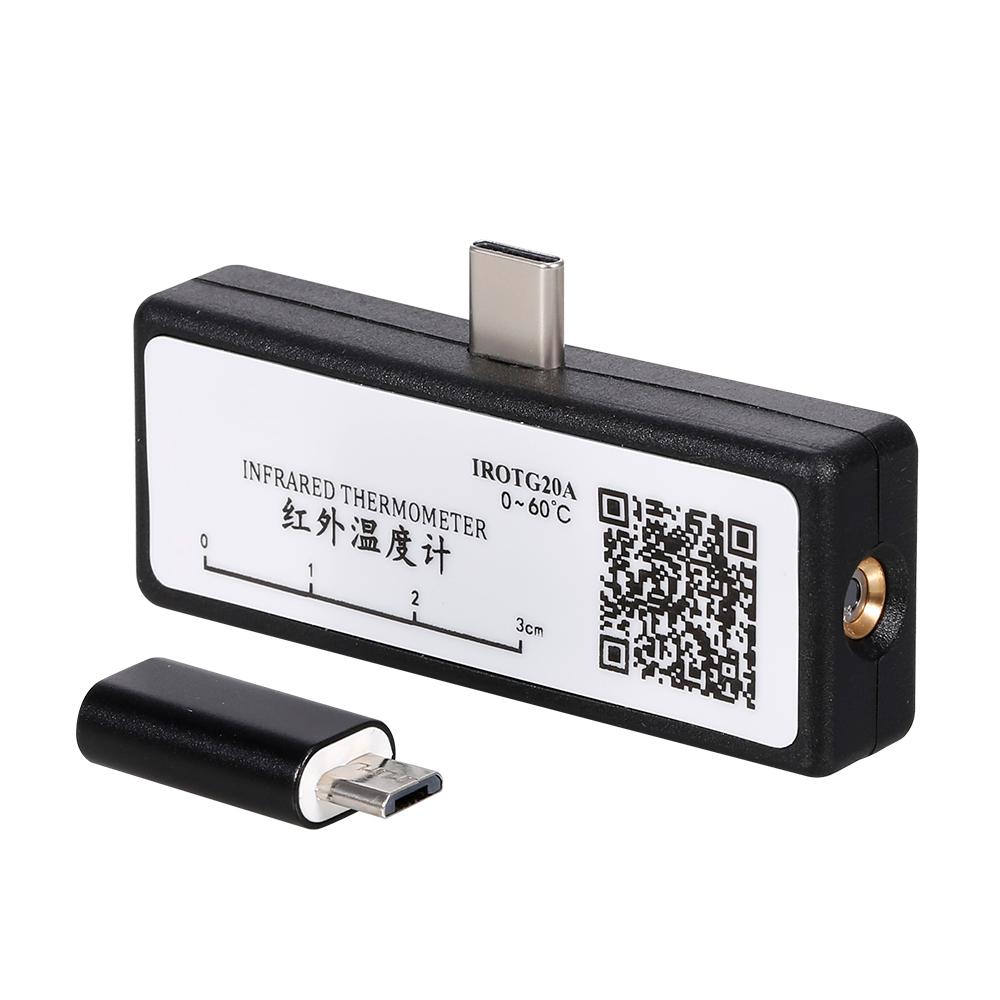 Portable Mobile Phone Infrared Thermometer Type-C Non-Contact IR Thermometer Object Thermometer for Mobile Phone Tablet