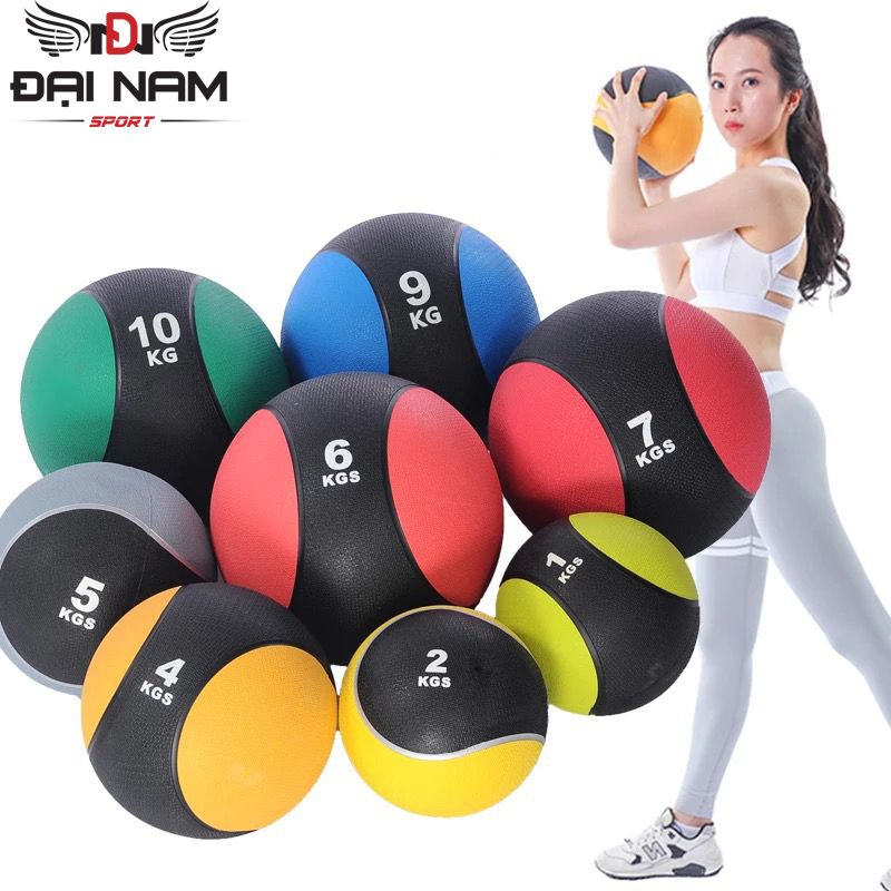 Bóng Tạ Tập Thể Hình,Tập Gym,Tập Yoga 10kg Chất Liệu Cao Su Đặc Hàng Nhập Khẩu Đại Nam Sport