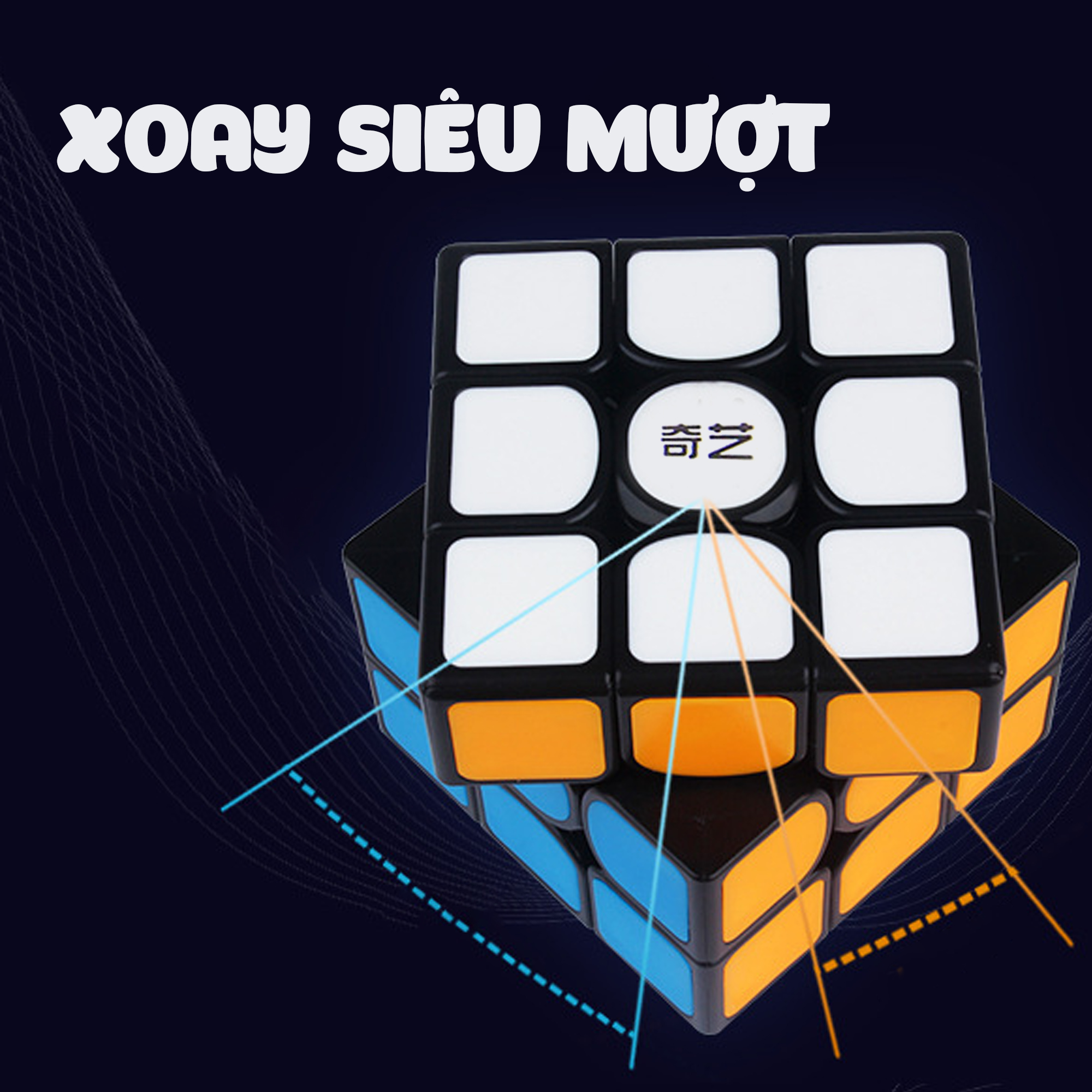 Đồ chơi RUBIK dạng 3x3 viền đen EQY609 - Đồ chơi giáo dục