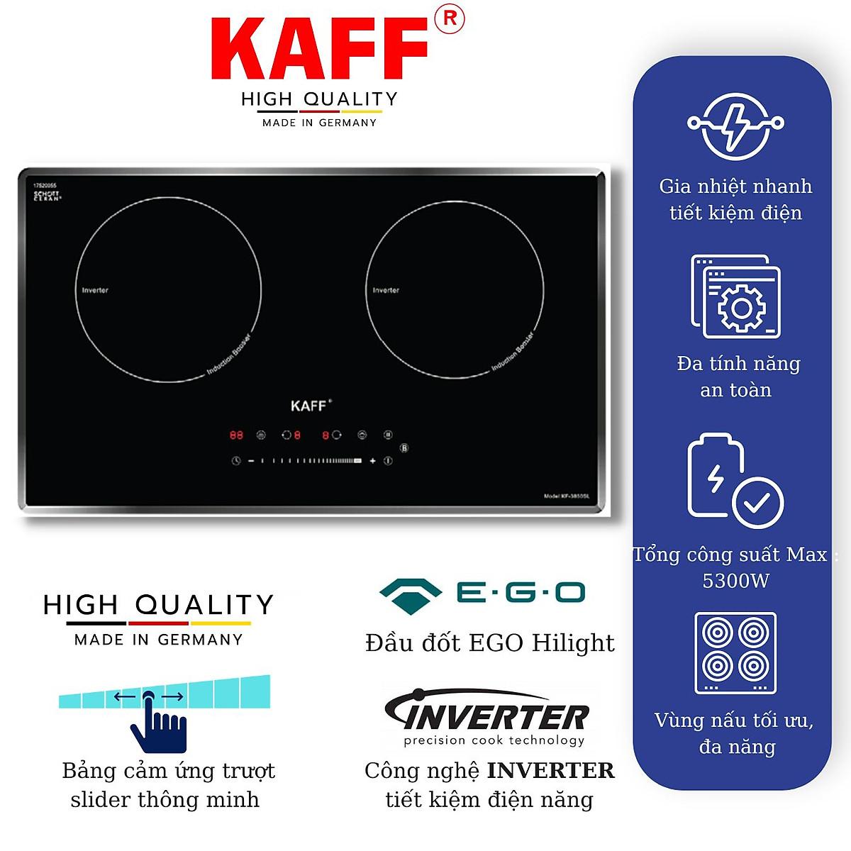 Bếp âm từ đôi nhập khẩu Germany KAFF KF-3850SL - Hàng Chính Hãng