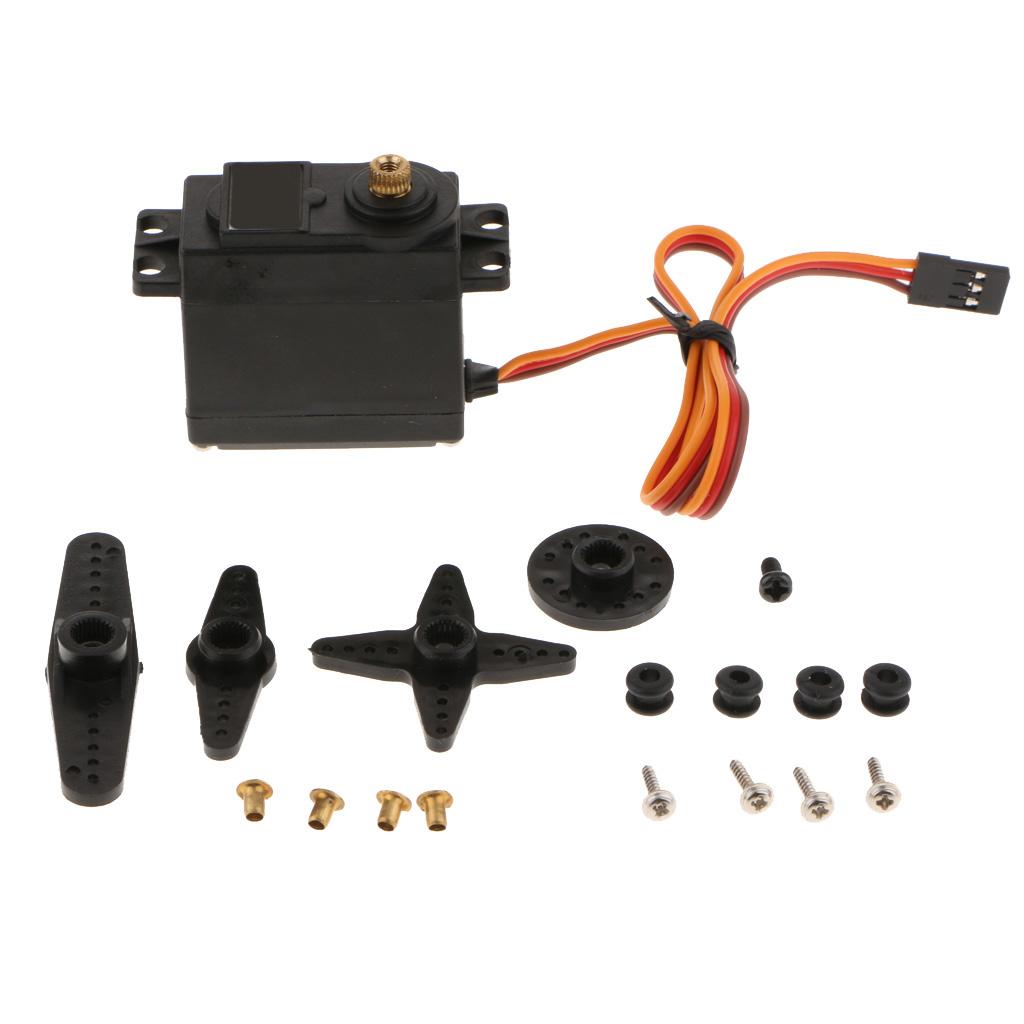 Cao Chất Lượng Full Kim Loại Bánh Răng 360 Độ Động Cơ Servo 15Kg Mô-men Xoắn Cao Cho Robot Cơ Cánh Tay