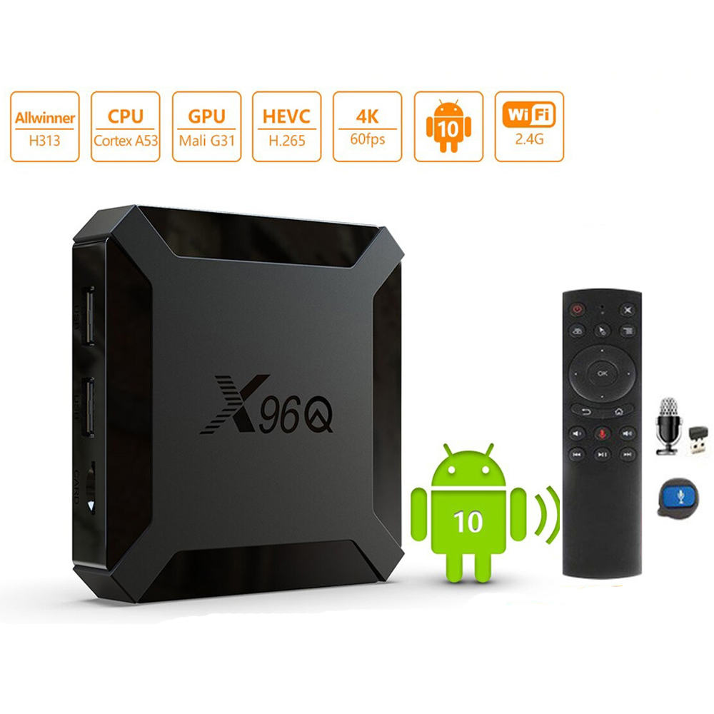 X96 tivi box có điều khiển giọng nói cử chỉ tay người dùng hỗ trợ tìm kiếm bằng tiếng việt Android 10 cài sẵn chương trình tivi truyền hình cáp miễn phí vĩnh viễn Hàng nhập khẩu