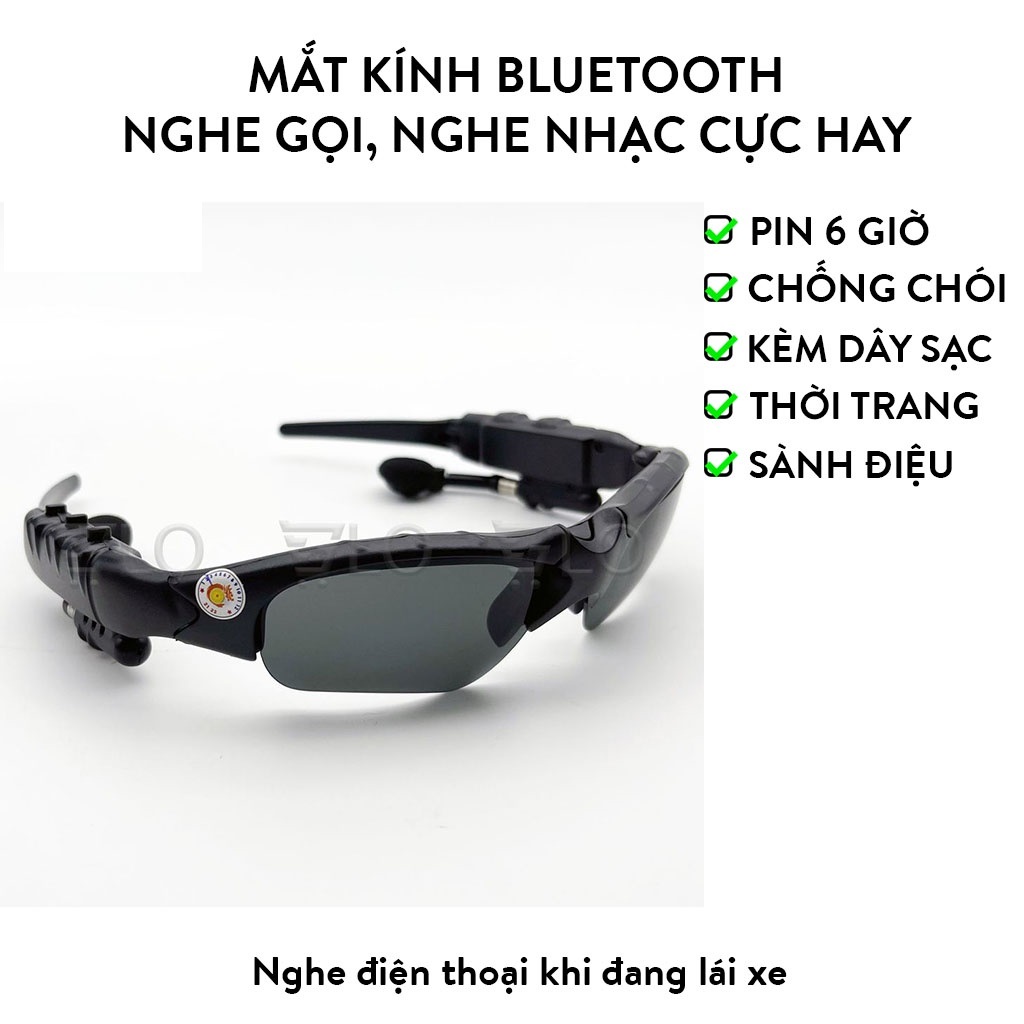 Mắt kính thông minh nghe nhạc Bluetooth5.2, Kính mắt phân cực Chống UV tích hợp kết nối hỗ trợ gọi rảnh tay Và Nghe Nhạc