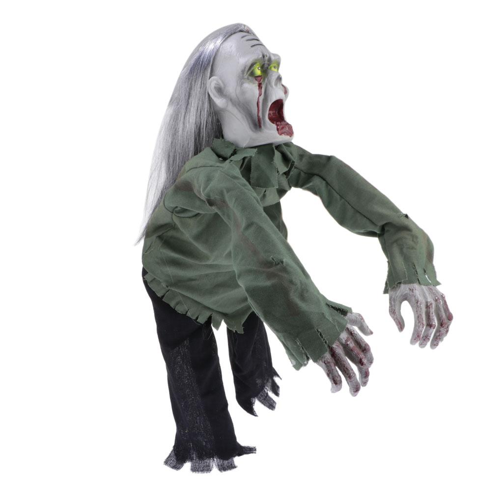Scary Halloween Crawling Zombie Animated Haunted House Party Decoration Prop