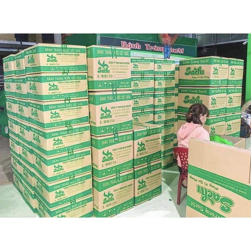 Thùng 50 Gói Loại 70Gram, Bánh Tráng Nước Cốt Dừa Cao Cấp Nướng Sẵn Sachi
