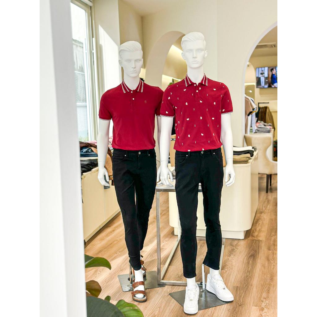 Áo Polo Nam Cao Cấp Có Cổ BY COTTON ACE Icon Printed Red Nam Tính, Thanh Lịch, Sang Trọng, Trẻ Trung