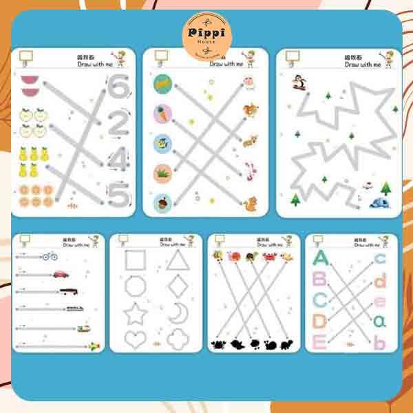 Tập tô vẽ thông minh xóa được - đồ chơi giáo dục toàn diện Montessori cho bé