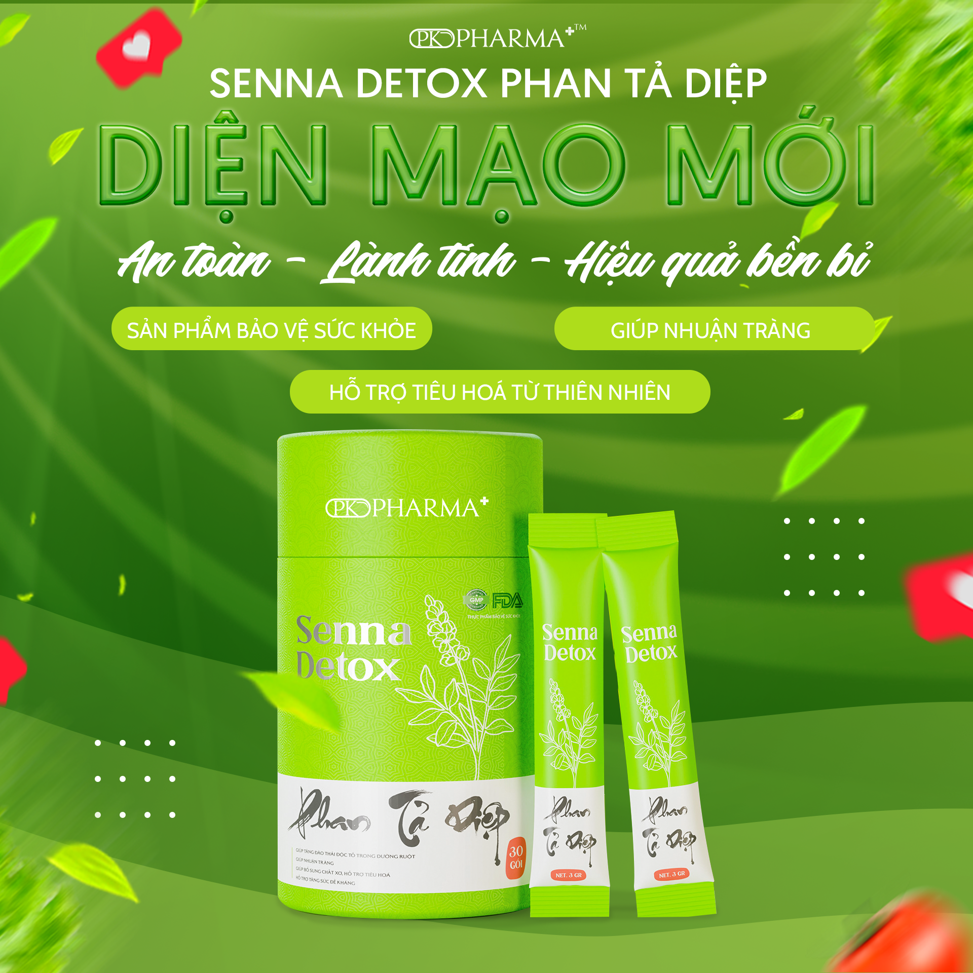 Phan Tả Diệp Senna Detox - Hỗ trợ kích thích thải độc tố đường ruột