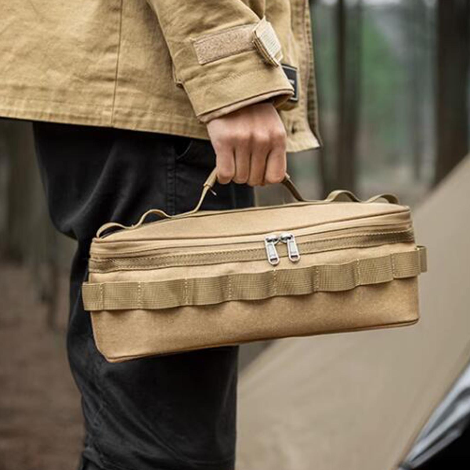 Camping Storage Bag Cookware Organizer Large Capacity Waterproof Durable Cooking Utensils Pouch Utility Tote Bag for BBQ Beach Travel Picnic