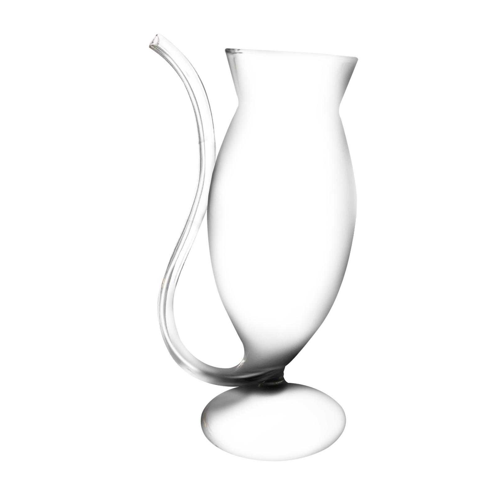 Creative Cocktail Glass, Long Tail Martini Glass Bar Club Drinkware with Straw, Champagne Beer Juice Drinking Cup for Club Bar Wedding Parties