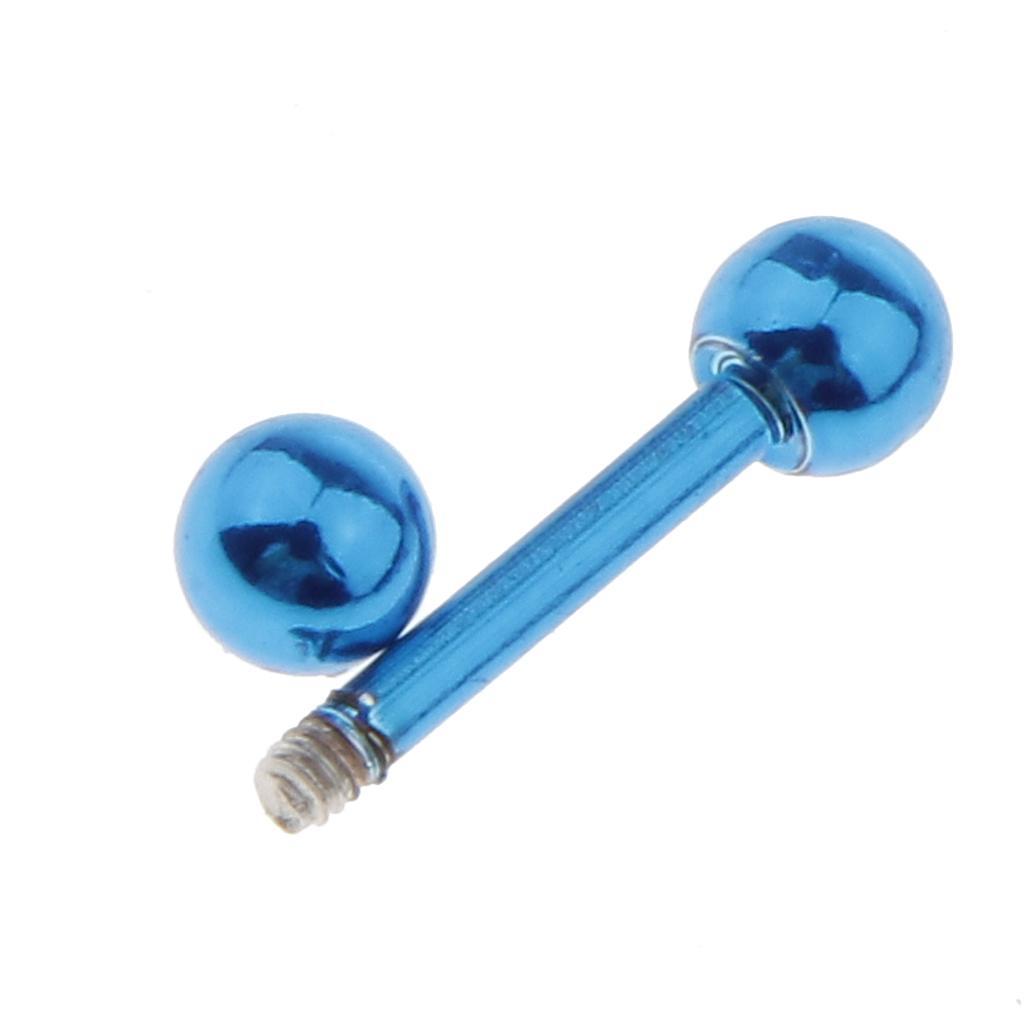 9 Pieces Stainless Steel Barbell  Lip  Stud  16g 3mm Ball