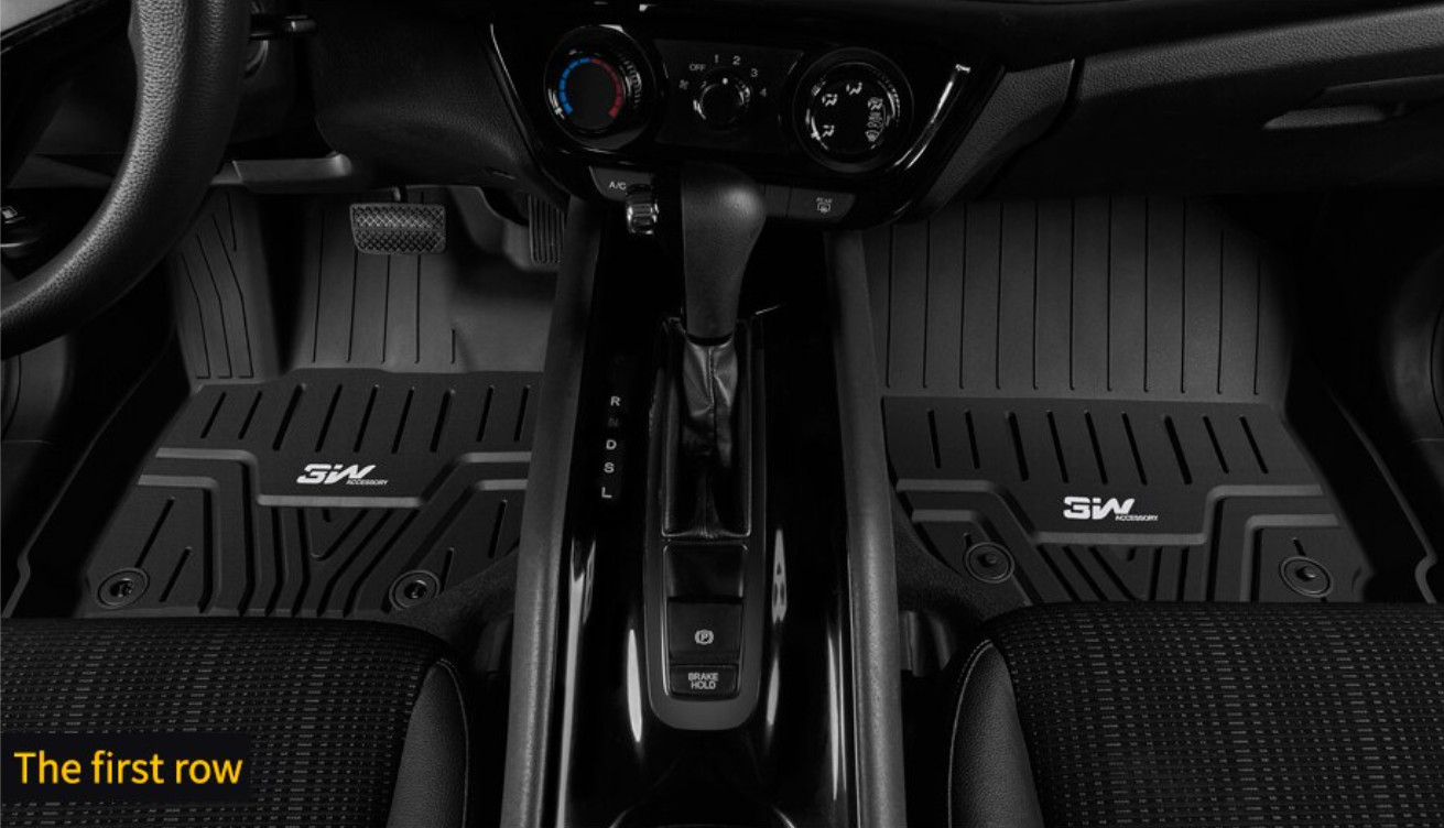Thảm lót sàn xe ô tô HONDA CIVIC 2015- đến nay Nhãn hiệu Macsim 3W chất liệu nhựa TPE đúc khuôn cao cấp - màu đen