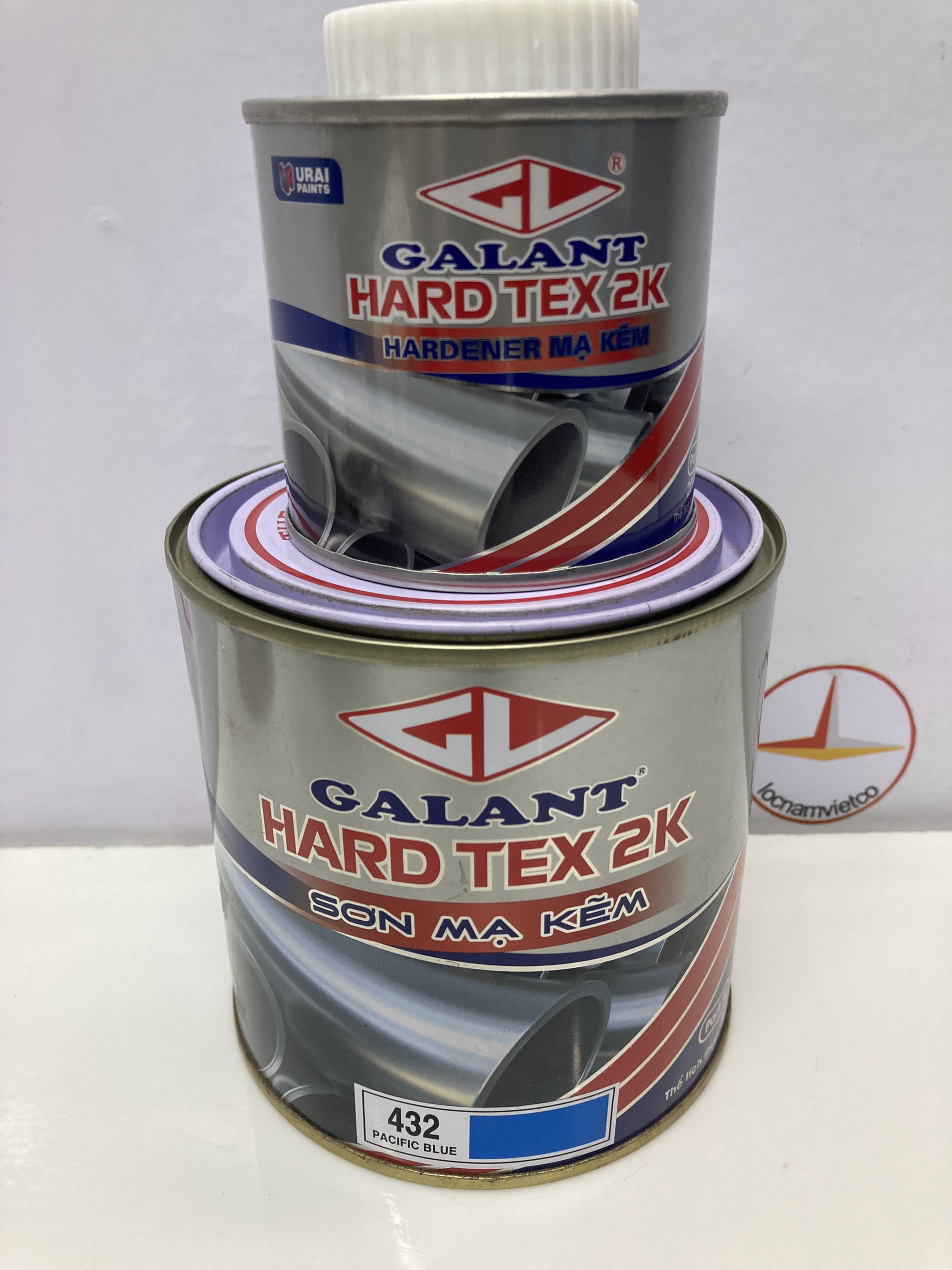 Sơn sắt mạ kẽm không cần lót Galant Hard Tex 2K Pacific Blue 432 1L/bộ