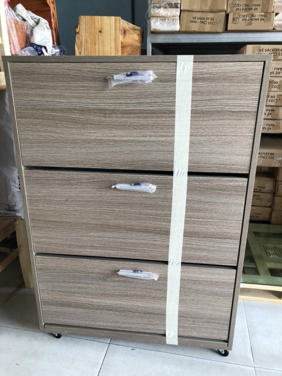 Tủ giày dép thông minh gỗ Ocan ngang 1m 2