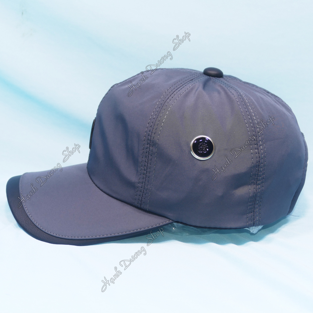 Nón kết vải dù LS gắn sò to đẳng cấp, vá da mỏ kết, có khóa đuôi tăng giảm size - Hạnh Dương
