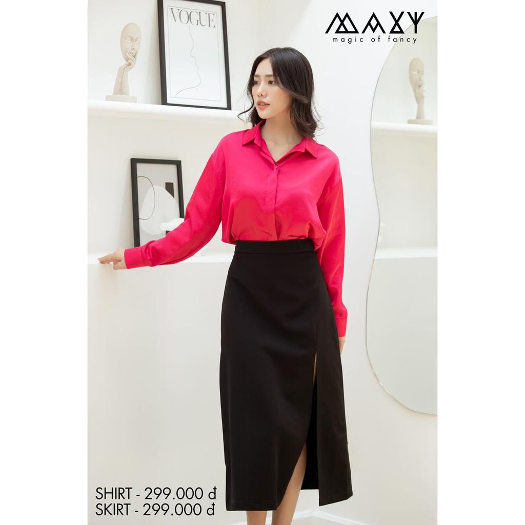 Chân váy dài xẻ cao cutout skirt Maxy Workshop