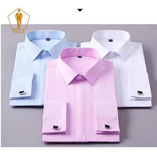 Áo sơ mi TRAZ măng séc nam, cufflink cao cấp chống nhăn thấm hút mồ hôi