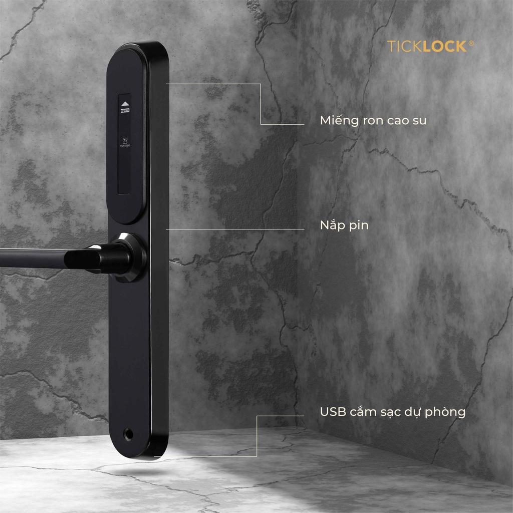 Khoá cửa vân tay I600S công nghệ Malaysia cho cửa nhôm, sắt, gỗ, cửa nhựa lõi thép, Xingfa dùng app TTLock