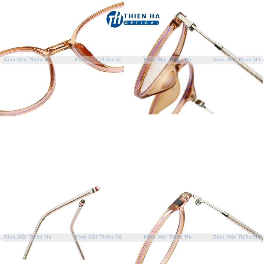 Gọng kính tròn nữ THIÊN HÀ OPTICAL TH8135 dáng tròn chất liệu nhựa nhẹ thời trang đeo giả cận nhiều màu